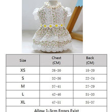 Load image into Gallery viewer, Yellow Pleated Summer Dress For Dogs Yellow Lace High Collar Dog Clothes Big Bowknot Tutu Dress For Ladies 2020 Pet Apparel 9562
