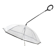 Load image into Gallery viewer, Telescopic Handle Transparent Pet Umbrella with Dog Leash for Rain Walking
