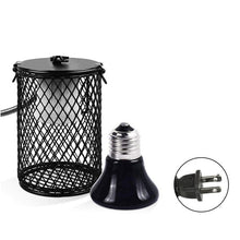 Load image into Gallery viewer, Pet Heated Lamp Scald Proof Ceramic Heating Lamp Set With Safety Cage Emitter Heat Lamp Pet Supplies Chickens Reptile Lamp
