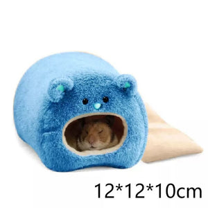 1PCs Cute Cartoon Warm Bed Rat Hammock Squirrel Winter Pet Toy Hamster Cage House Home Hanging Nest Mat Small Pet Supplies