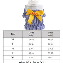 Load image into Gallery viewer, Yellow Pleated Summer Dress For Dogs Yellow Lace High Collar Dog Clothes Big Bowknot Tutu Dress For Ladies 2020 Pet Apparel 9562
