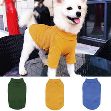 Load image into Gallery viewer, Pet Autumn And Winter Super Soft Thickening Solid-colored Bottom Shirt Small And Medium Dogs Warm T-shirt
