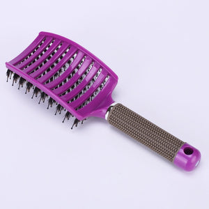 7 Colors Hair Scalp Massage Comb Bristle Nylon Brushy Hairbrush Wet Curly Detangle Hair Brush Anti-breakage Demelante Brush