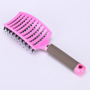 7 Colors Hair Scalp Massage Comb Bristle Nylon Brushy Hairbrush Wet Curly Detangle Hair Brush Anti-breakage Demelante Brush