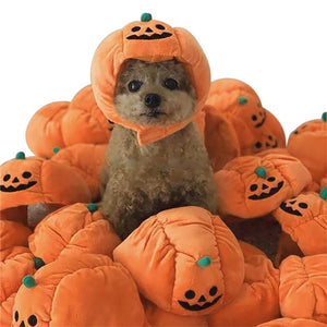 Halloween Pet Photo Props Plush Pumpkin Hats for Cats Halloween Cat Accessories Funny Pumpkin Pet Dog Hats Pet Costume Halloween