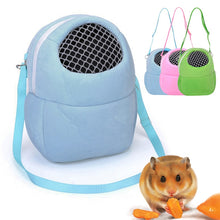 Load image into Gallery viewer, 1pc Hamster Supplies Small Pet Backpack Outing Pet Backpack Travel Carrying Squirrel Nest Hamster Shoulder Bag Breathable 3size
