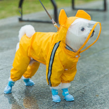 Load image into Gallery viewer, Pet Cat Dog Raincoat Hooded Reflective Puppy Small Dog Rain Coat Waterproof Jacket for Dogs Soft Breathable Mesh Dog Clothes
