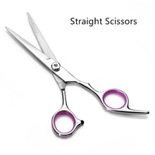 Load image into Gallery viewer, Pet Grooming Scissors Stainless Steel Cats and Dogs Hair Seam Scissors Up and Down Curved Scissors Sharp Haircut Pet Tool Set
